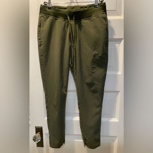 Mandala Women’s Olive Green Utility Scrub Pants, Small